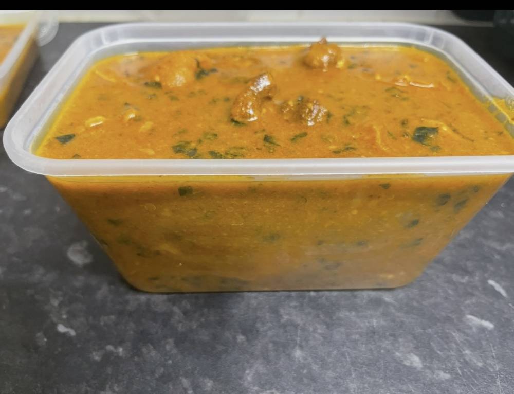 Assorted meat Ogbono soup 